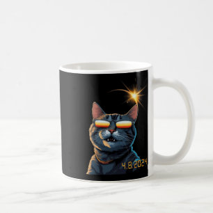 Solar 2024 Eclipse Cat Wearing Eclipse Glasses 1 Kaffeetasse