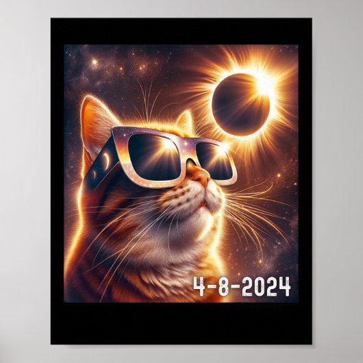 Solar 2024 Eclipse Wearing Gles Poster (Vorne)