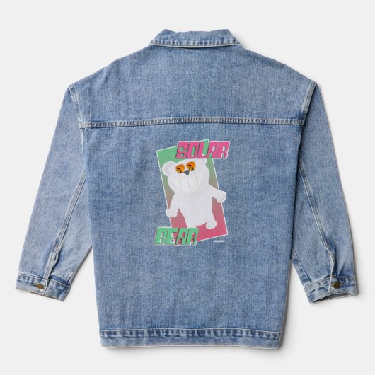 Solar Bear Funny Polar Beach Art Cartoon Jeansjacke (Rückseite)