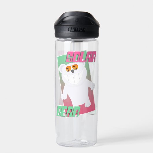 Solar Bear Funny Polar Beach Art Toon Charakter Trinkflasche (Rückseite)