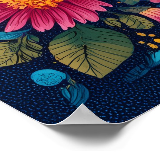 Solar Bloom - Folk Art Solarpunk Poster (Ecke)