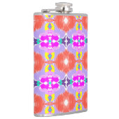 Solar Bloom Kaleidoscope Throw Pillow Flachmann (Rechts)