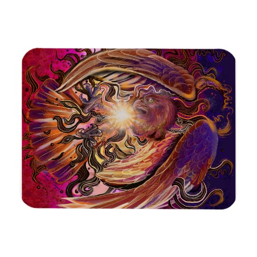 Solar Burst Hawk Magnet (Horizontal)