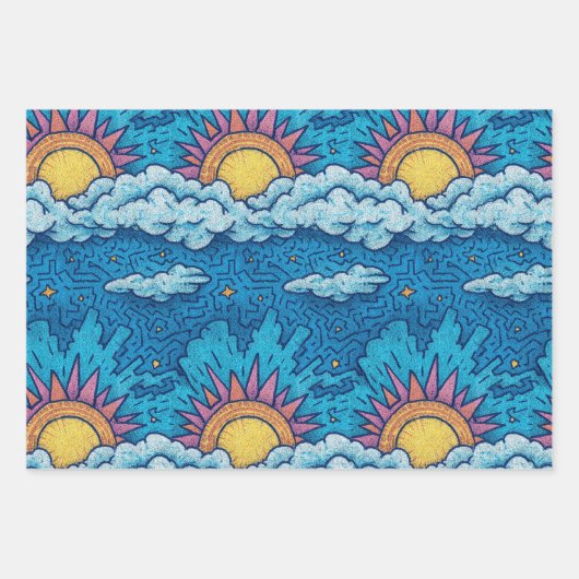 Solar Carnival Geschenkpapier Set (Vorderseite)