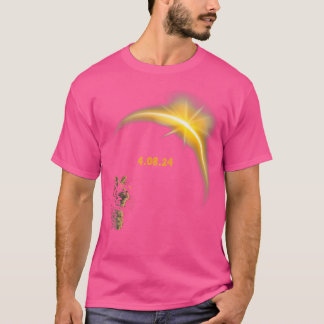 Solar Cat Eclipse View Totality 8 April 2024 Astro T-Shirt