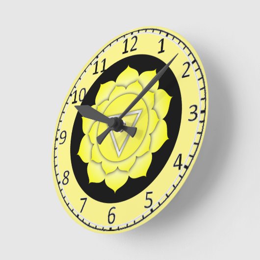 Solar Chakra Runde Wanduhr (Winkel)