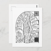 "Solar Chart: The Microcosm" Zodiac Astrologie Postkarte (Vorne/Hinten)