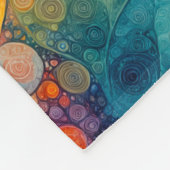 Solar Drift Vibrant Fractal Art Abstract Pattern Fleecedecke (Ecke)