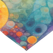 Solar Drift Vibrant Fractal Art Abstract Pattern Tischdecke (Schrägansicht)