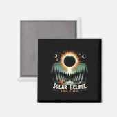 Solar Eclipse 04.08.2024 American Solar Eclipse Magnet (Vorderseite/Rückseite)