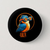 Solar Eclipse 04 08 2024 Eastern Bluebird Eclipse Button (Vorderseite)