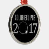 Solar Eclipse 2017 Gedenkveranstaltung Silbernes Ornament (Rechts)