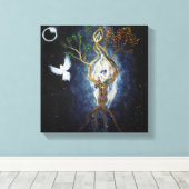 Solar Eclipse 2017 Heilige Gewerkschaft Leinwanddruck (Insitu (Holzboden))