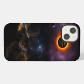 Solar Eclipse 2017 Nebula Bloom iPhone Hülle (Rückseite (Horizontal))