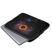 Solar Eclipse 2017 Nebula Bloom Laptopschutzhülle (Vorne Knopf)