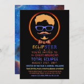 Solar Eclipse 2017 Party Funny Hipster Einladung (Vorne/Hinten)