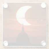 Solar Eclipse 2021 Glasuntersetzer (Rückseite)