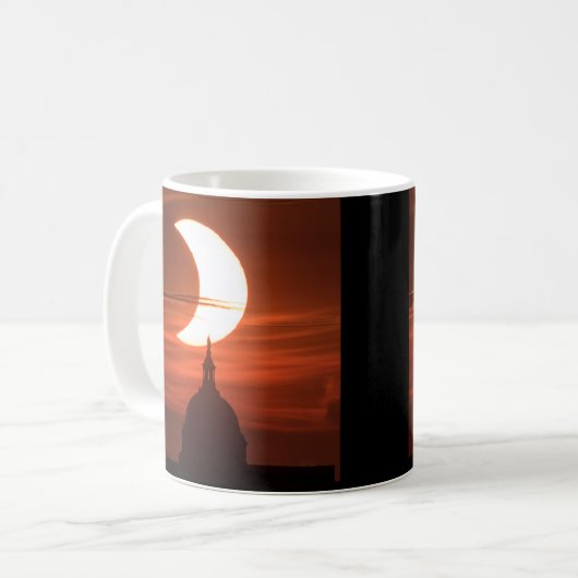 Solar Eclipse 2021 Kaffeetasse (Vorderseite Links)