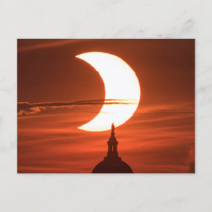 Solar-Eclipse 2021 mit der Bezeichnung Postkarte