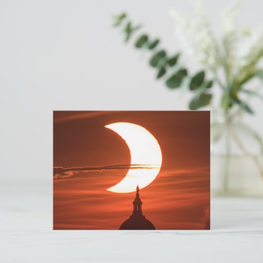 Solar Eclipse 2021 Postkarte (Stehend Vorderseite)