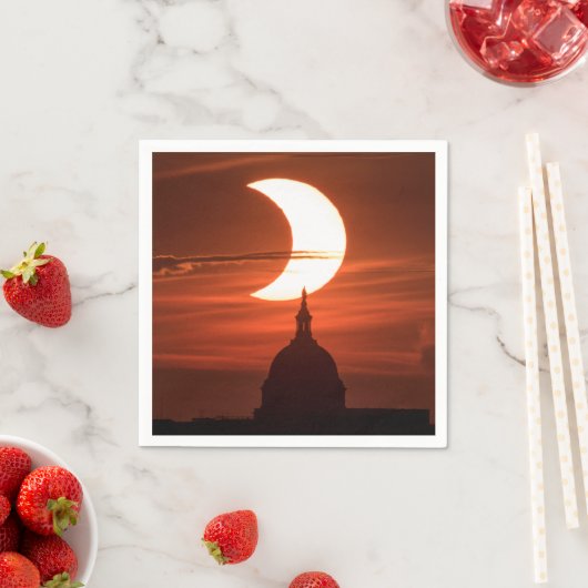 Solar Eclipse 2021 Serviette (Beispiel)