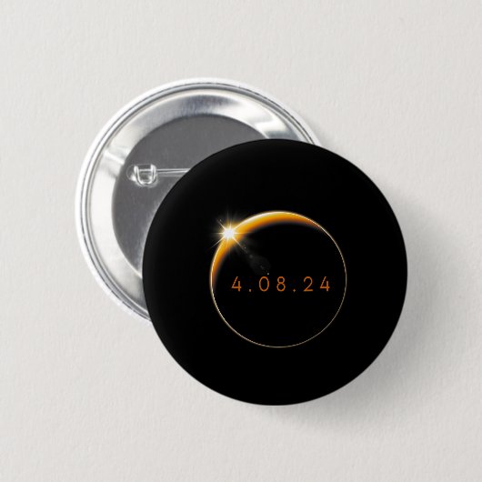 Solar Eclipse 2024 040824 Eclipse Button (Vorne & Hinten)