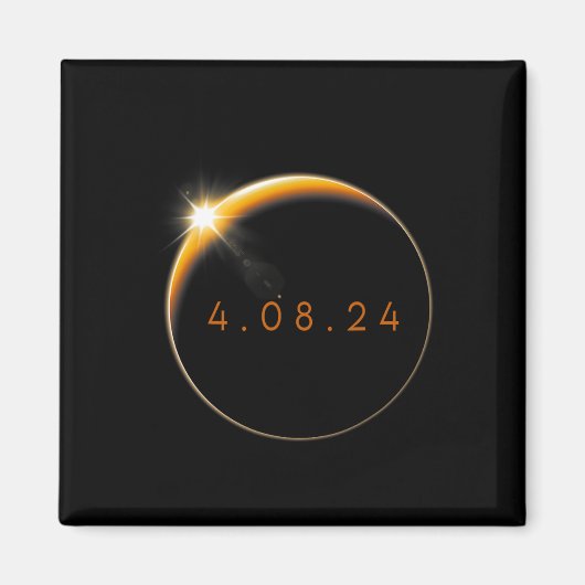 Solar Eclipse 2024 040824 Eclipse Mens Womens Kids Magnet (Vorne)