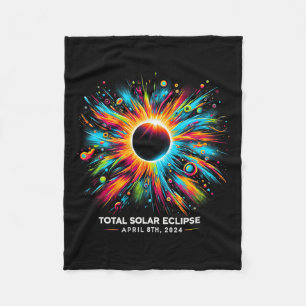 Solar Eclipse 2024 04,08,24 Eclipse Mens Womens Ki Fleecedecke