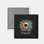 Solar Eclipse 2024 04,08,24 Eclipse Mens Womens Ki Magnet (Vorderseite/Rückseite)