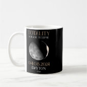 Solar Eclipse 2024 04 Dayton Ohio Kaffeetasse (Links)