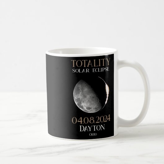 Solar Eclipse 2024 04 Dayton Ohio Kaffeetasse (Rechts)