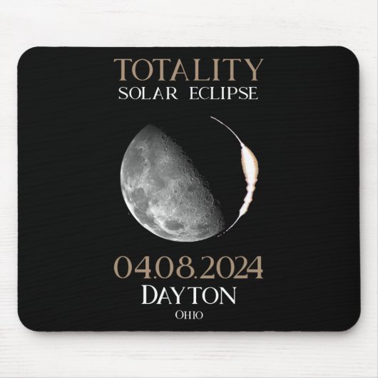 Solar Eclipse 2024 04 Dayton Ohio Mousepad (Vorne)