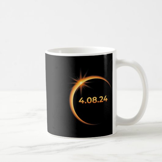Solar Eclipse 2024 America Totality 04 08 24 Sprin Kaffeetasse (Rechts)
