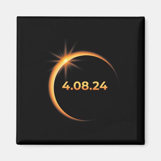 Solar Eclipse 2024 America Totality 04 08 24 Sprin Magnet (Vorne)