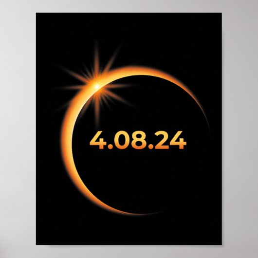 Solar Eclipse 2024 America Totality 04 08 24 Sprin Poster (Vorne)