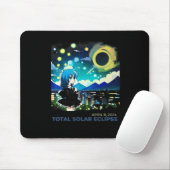 Solar Eclipse 2024 Anime Style Art Mousepad (Mit Mouse)