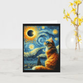 Solar Eclipse 2024 April 8 Cat Totality Solar Ecli Karte (Gelbe Blume)