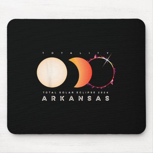 Solar Eclipse 2024 Arkansas Total Eclipse Amerika Mousepad (Vorne)
