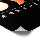 Solar Eclipse 2024 Arkansas Total Eclipse Amerika Poster (Ecke)