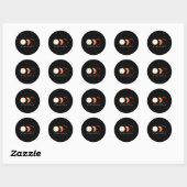 Solar Eclipse 2024 Arkansas Total Eclipse Amerika Runder Aufkleber (Blatt)