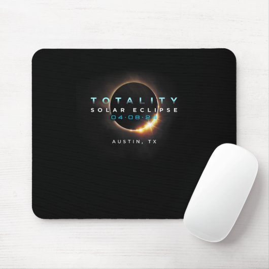 Solar Eclipse 2024 Austin Mousepad (Mit Mouse)