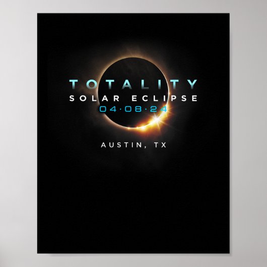 Solar Eclipse 2024 Austin Poster (Vorne)