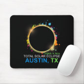 Solar Eclipse 2024 Austin Texas farbenfrohe Totali Mousepad (Mit Mouse)