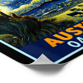 Solar Eclipse 2024 Austin Texas Van Gogh Starry Ni Poster (Ecke)