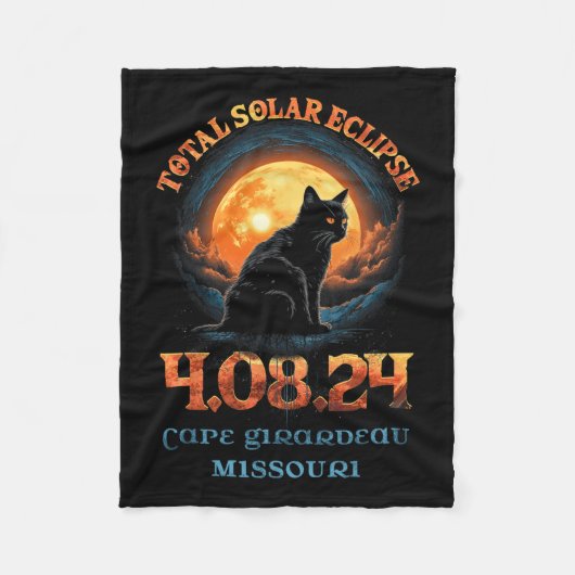 Solar Eclipse 2024 Cape Girardeau Missouri Fleecedecke (Vorderseite)