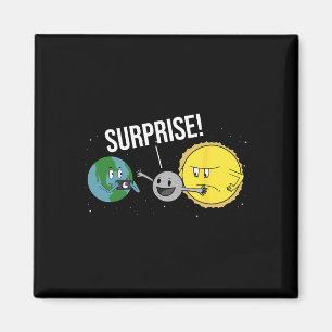 Solar Eclipse 2024 Cartoon Moon Coveri Magnet