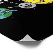 Solar Eclipse 2024 Cartoon Moon Coveri Poster (Ecke)