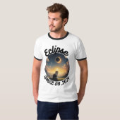 Solar-Eclipse,2024 Cat Wearing Solar Eclips Glasse T-Shirt (Vorne ganz)