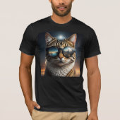 Solar-Eclipse,2024 Cat Wearing Solar Eclips Glasse T-Shirt (Vorderseite)