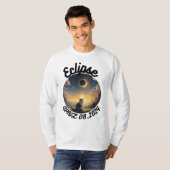 Solar-Eclipse,2024 Cat Wearing Solar Eclips Glasse T-Shirt (Vorne ganz)